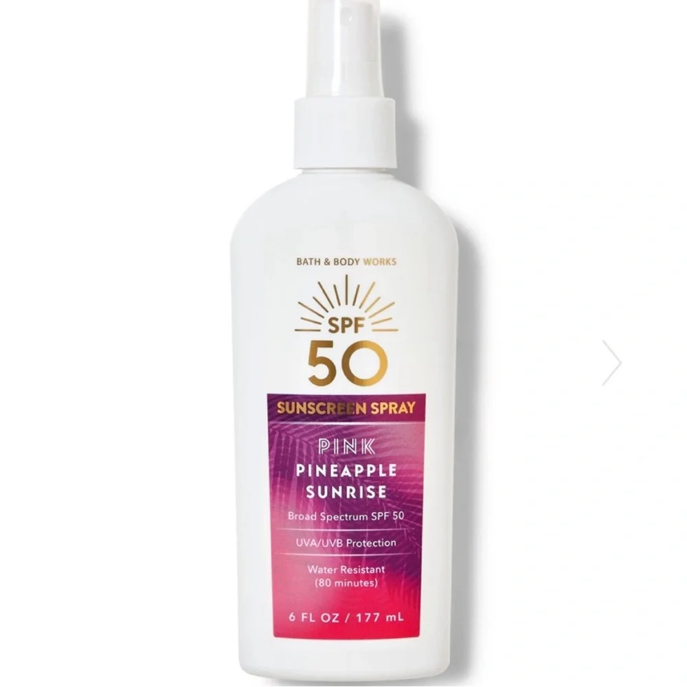 Bath & Body Works Pink Pineapple Sunrise SPF 50 Sunscreen Spray 6 oz NEW